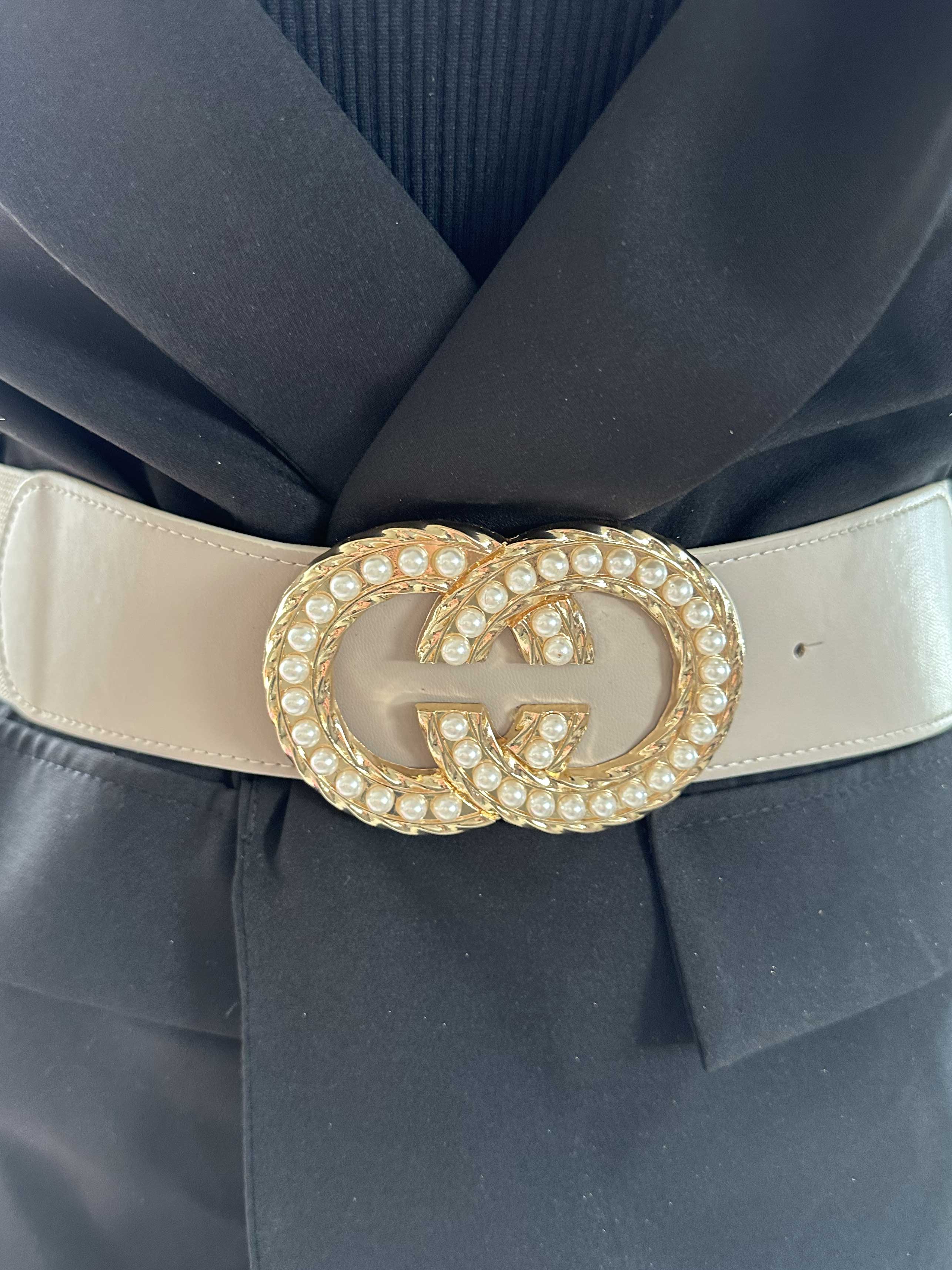 Dijana - Elastiskt midjebälte med spänne och pärlor